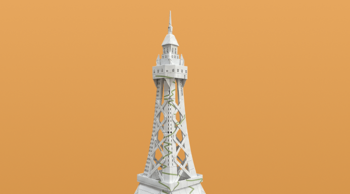 Illustration of Blackpool Tower representing North West England.