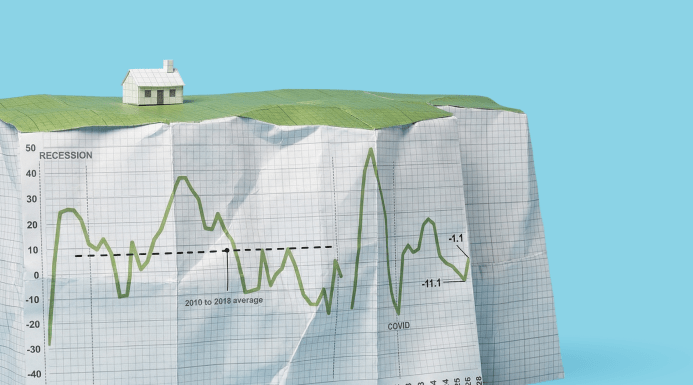 Illustration of the White Cliffs of Dover representing South East England.