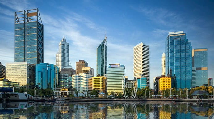 Downtown Perth, featuring one of RSM's office buildings