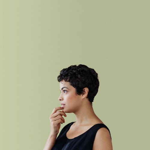 Female student and professional