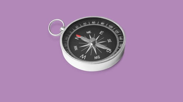 An illustration of a compass