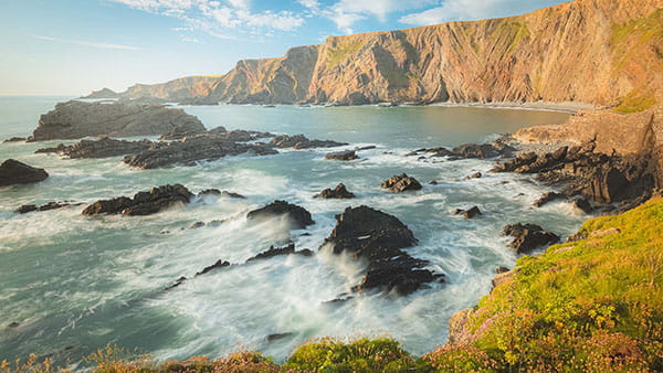 ocean beach cliff sea water landscape biosphere ICAEW sustainability