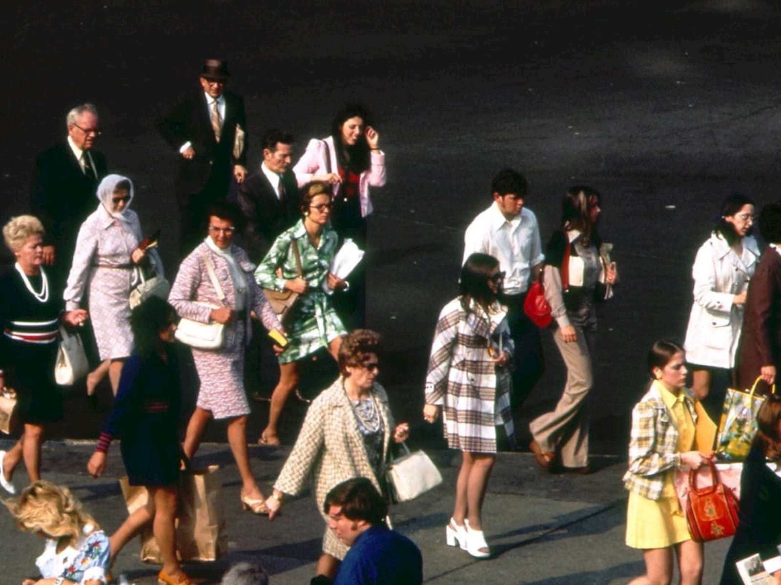 Street scene from the 1970s