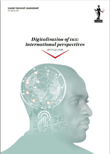 Cover of the 2019 edition of ICAEW's Digitalisation of Tax - International Perspectives report