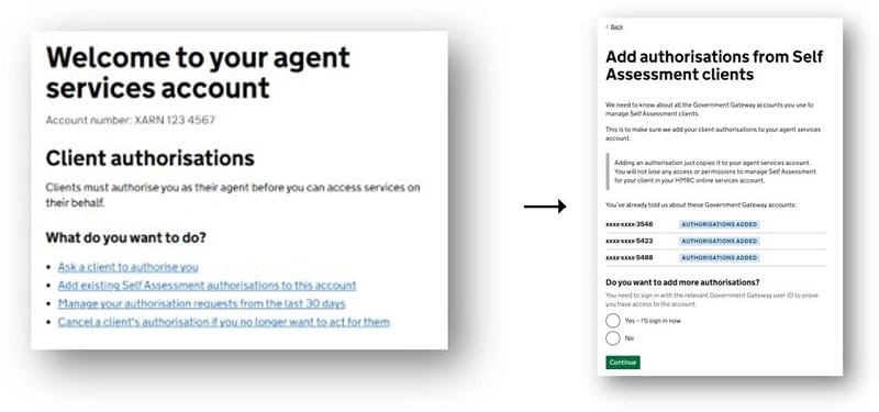 Updating your agent services account diagram