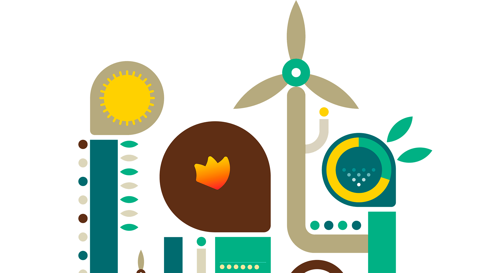 Abstract illustration of a sustainable process