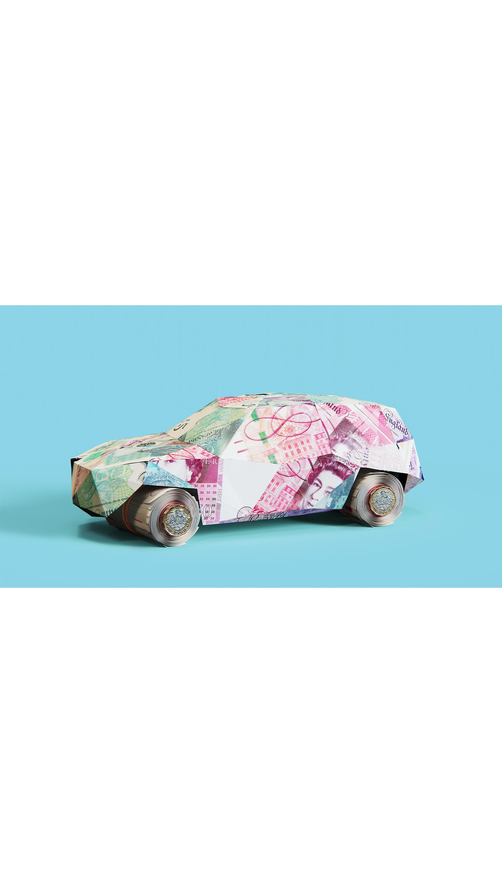 toy car origami money cash GBP British pounds ICAEW Taxline car allowances