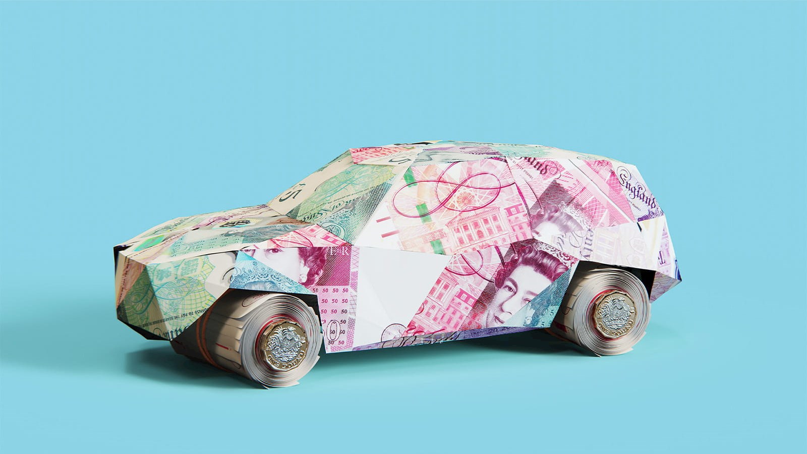 toy car origami money cash GBP British pounds ICAEW Taxline car allowances