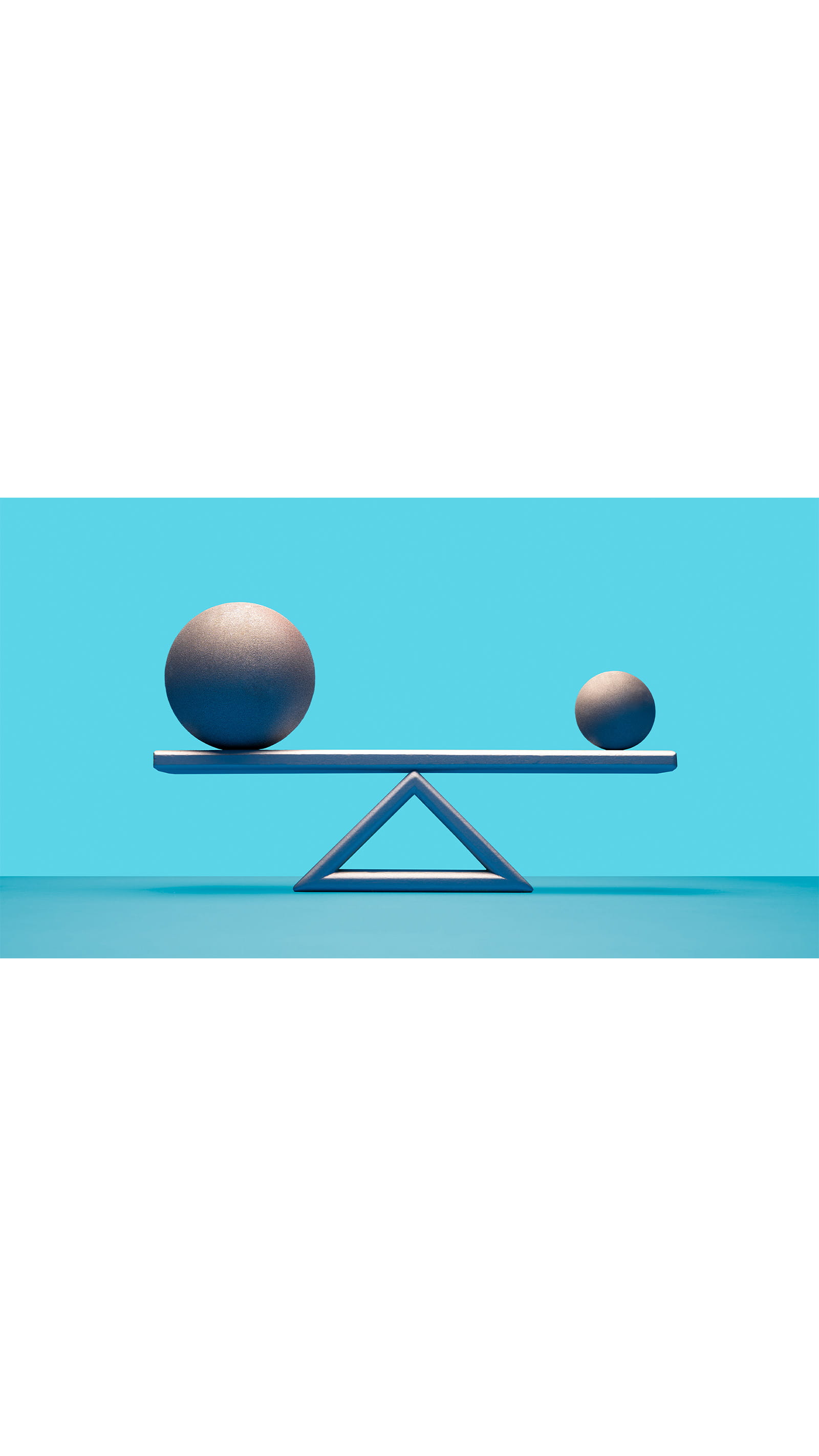 balancing balls on a swing board triangle blue