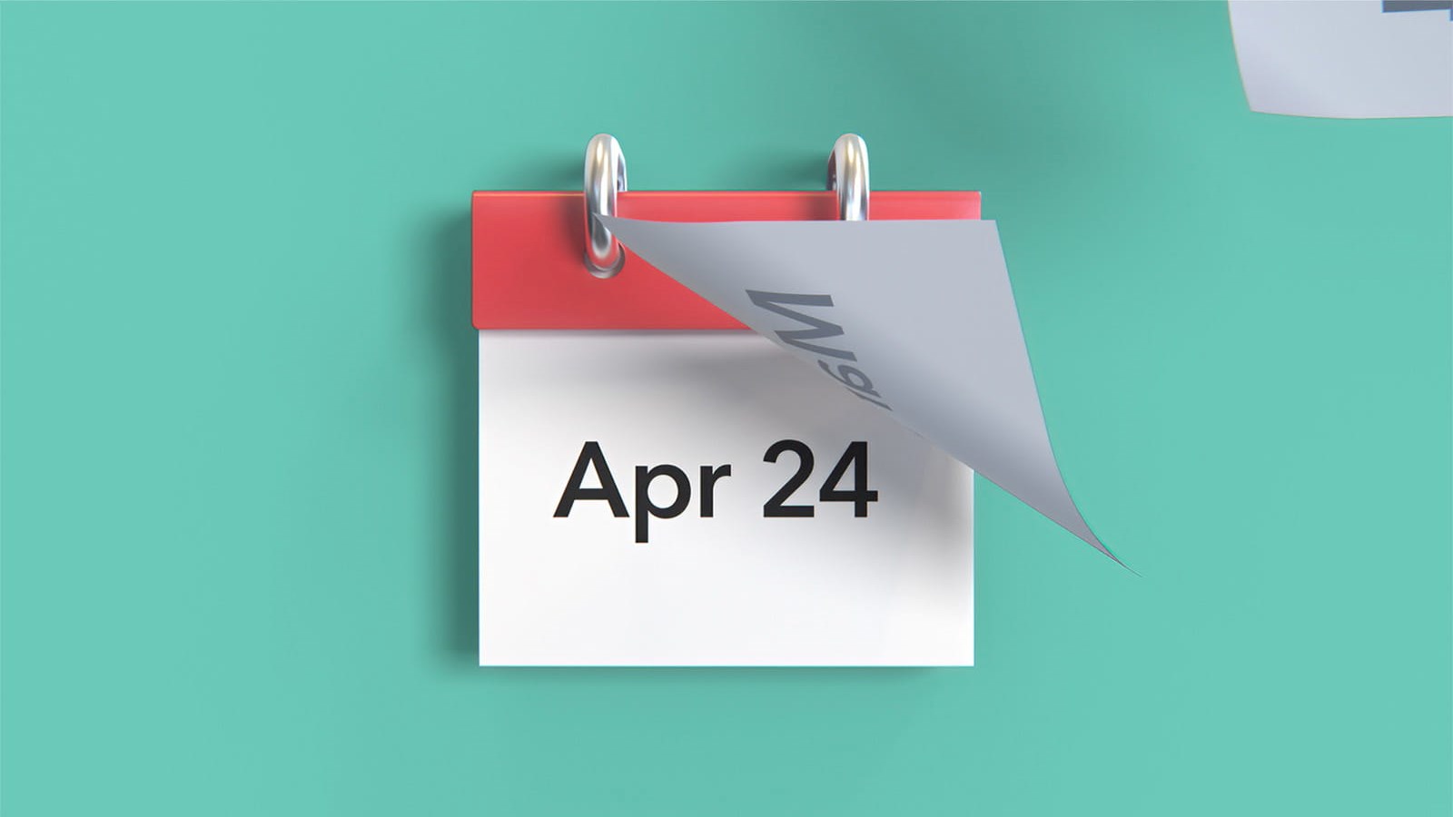 calendar dates pages flipping flying away April Apr 24 tax year changes