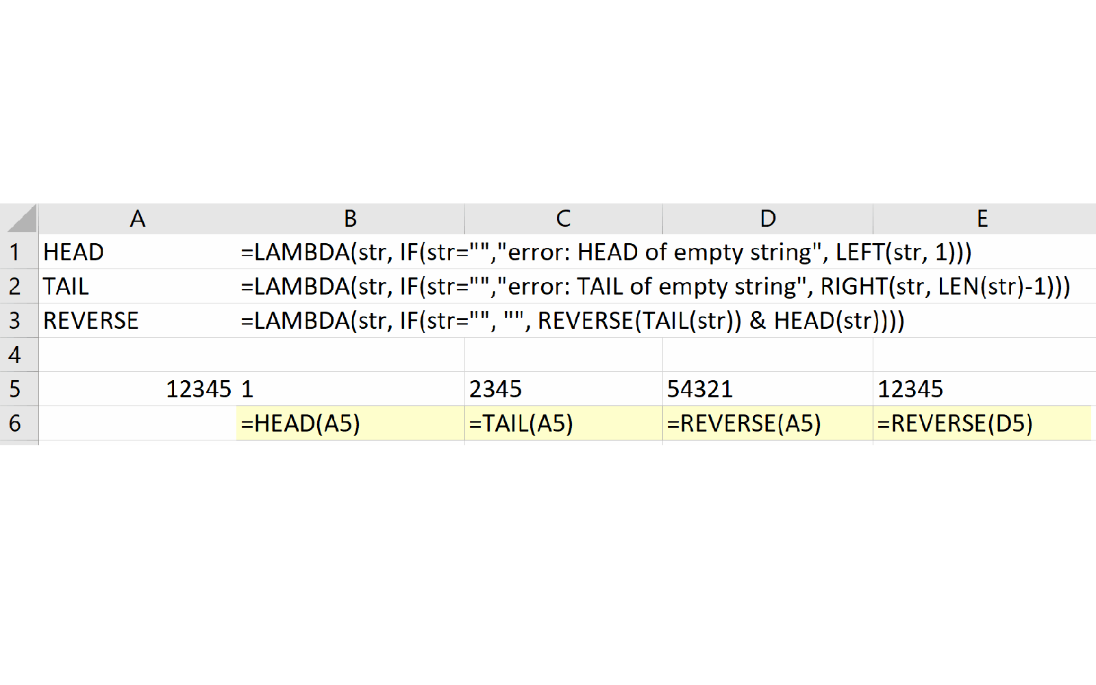 HEADS and TAILS reversing text example