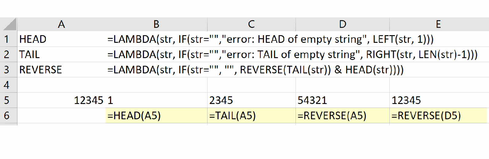 HEADS and TAILS reversing text example