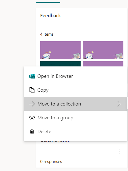 Screenshot from Microsoft forms