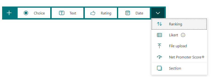 Screenshot from Microsoft forms