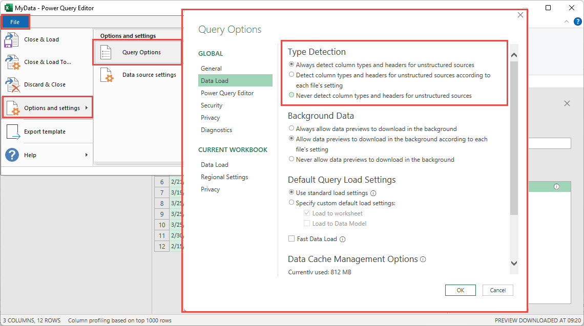 Screenshot of an Excel spreadsheet