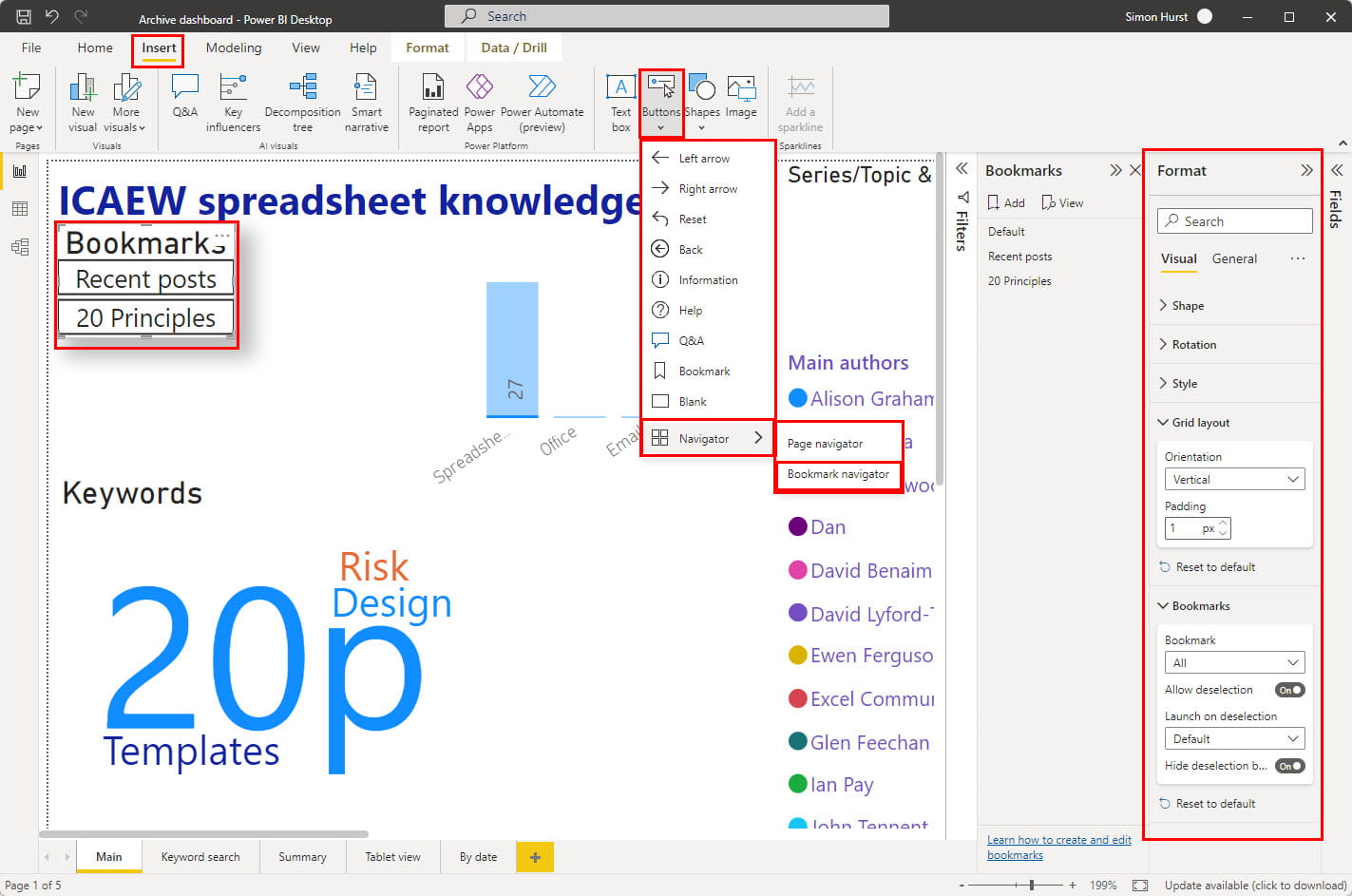 image of powerpoint on excel