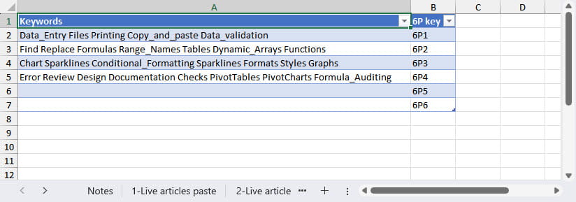 Image of Excel screenshot