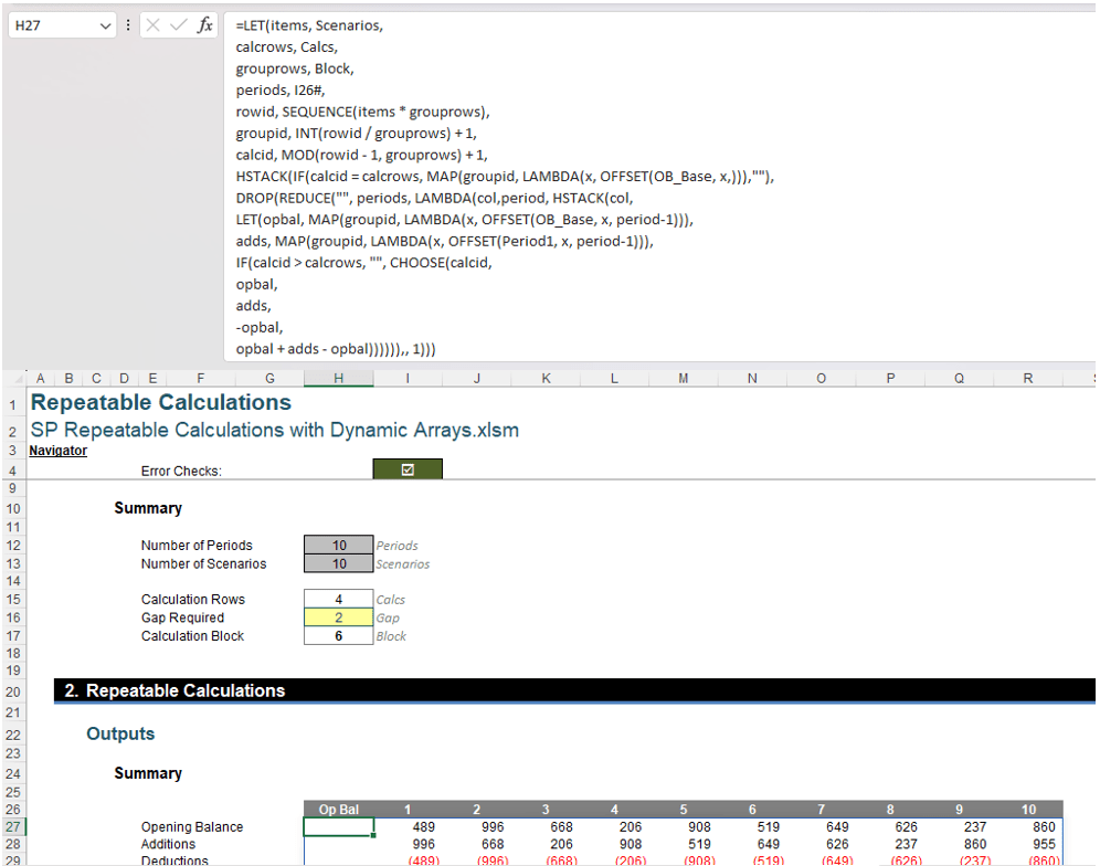 Screenshot of formula in Excel spreadsheet