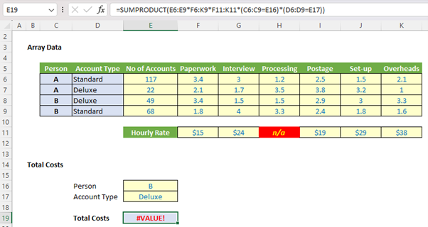 Screenshot from an excel spreadsheet