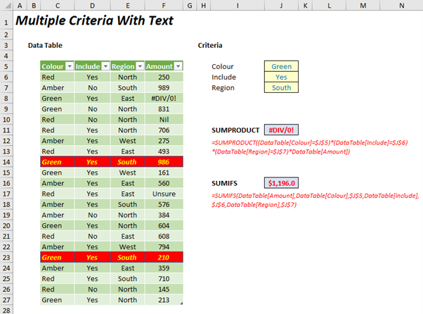 Screenshot from an excel spreadsheet