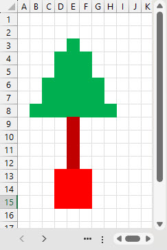 Screenshot of Pixel Art in Excel