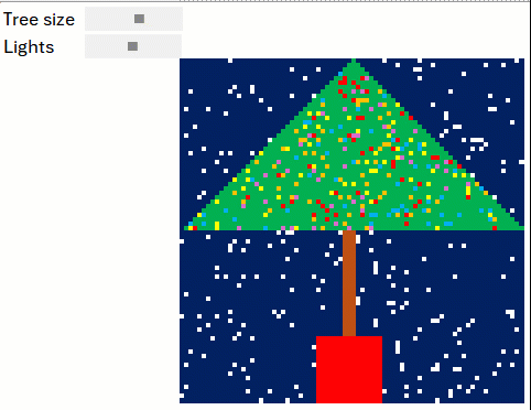 animated excel Christmas tree