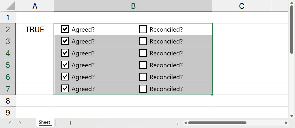 Excel screenshot