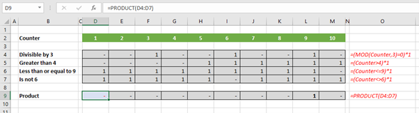 Excel screenshot