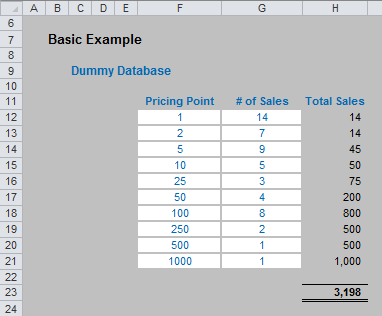 Excel screenshot