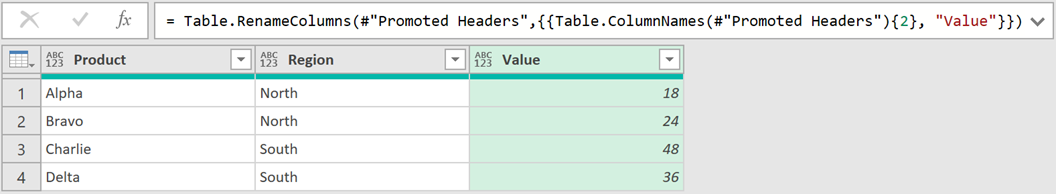 Screenshot from an Excel spreadsheet