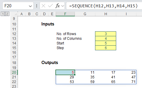 Screenshot from an Excel spreadsheet