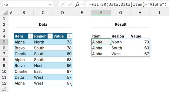 Excel screenshot