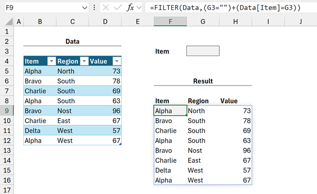 Excel screenshot