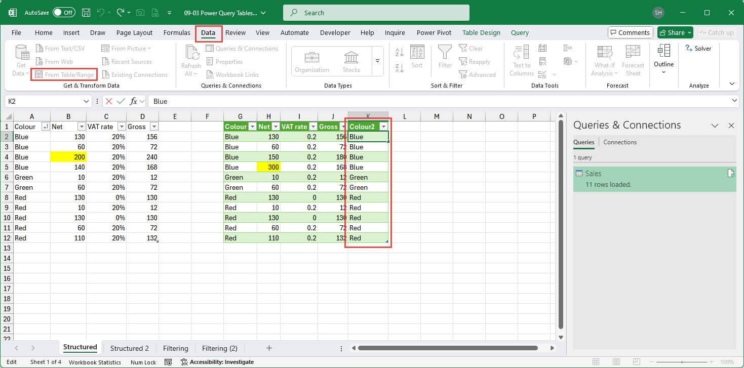 Screenshot from an Excel spreadsheet