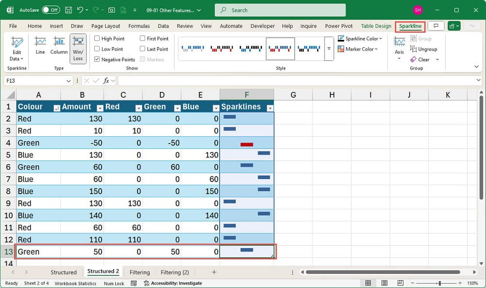 Screenshot from an Excel spreadsheet