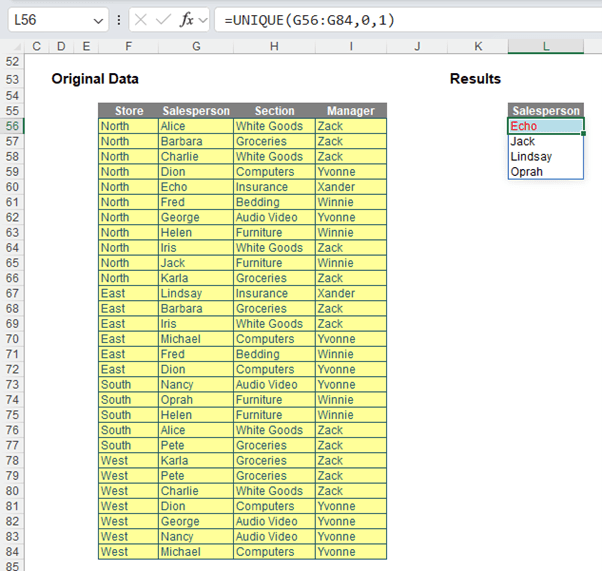 Screenshot from an Excel spreadsheet