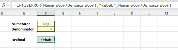 IFERROR formula checking example 1