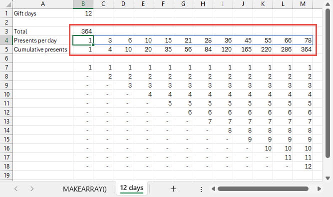 Screenshot from an Excel spreadsheet