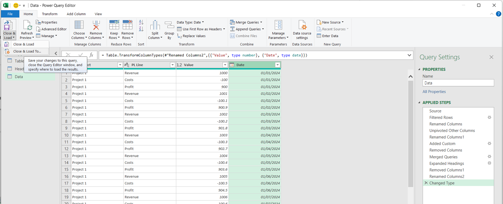 Screenshot showing how to create the PivotTable