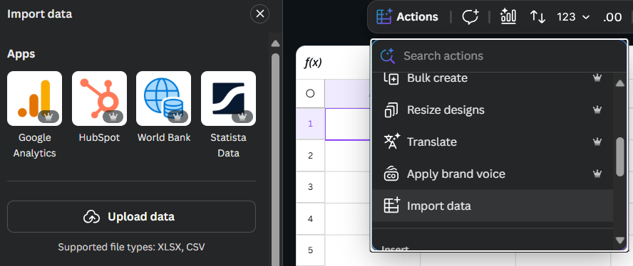 Screenshot of an excel spreadsheet