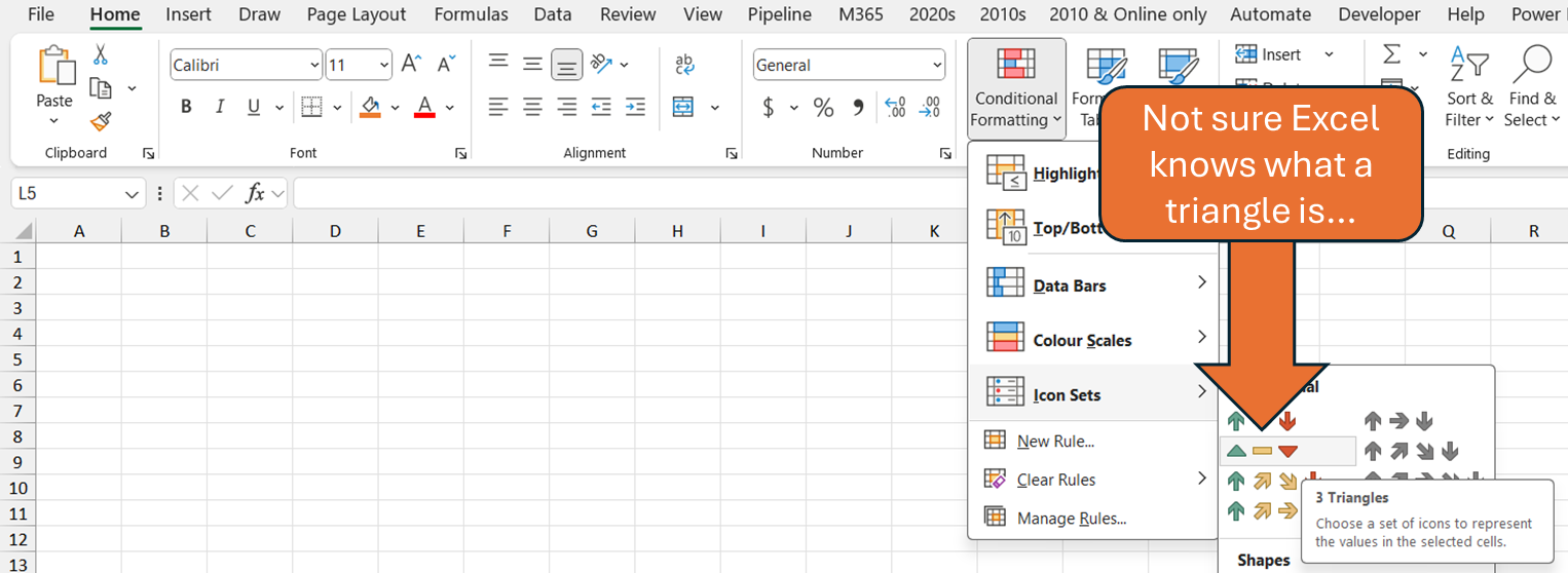 Screenshot of Excel Spreadsheet