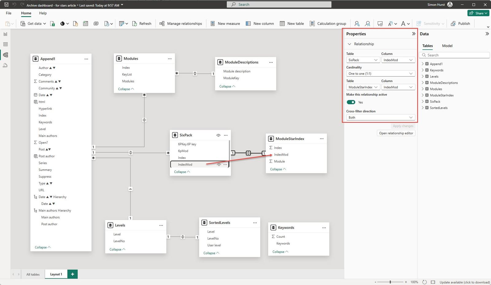 Screenshot from an Excel article