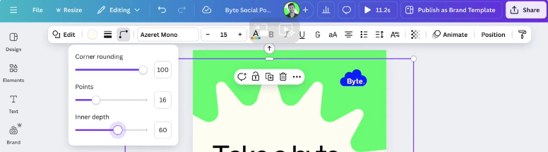 Shape customisations