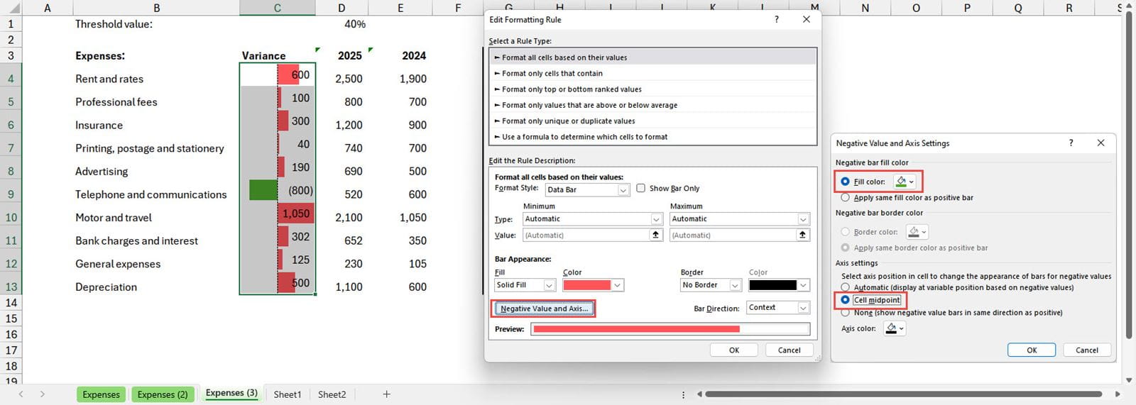 Screenshot of an Excel spreadsheet