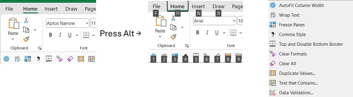 Screenshot from an Excel spreadsheet