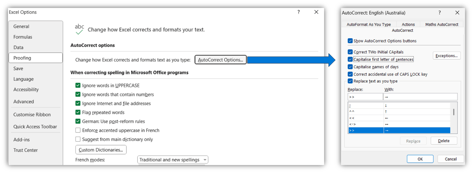 Screenshot from an Excel spreadsheet