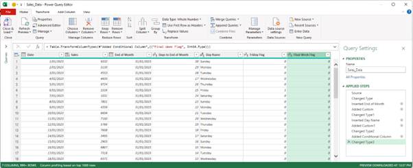 Excel screenshot