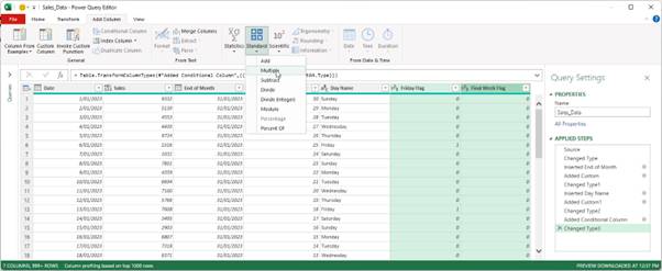 Excel screenshot