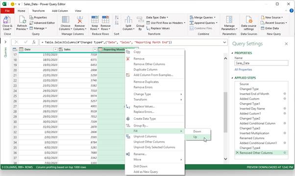 Excel screenshot