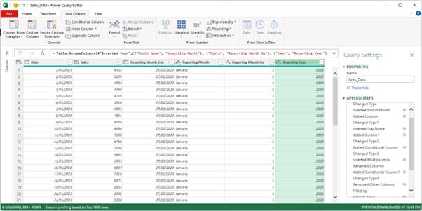 Excel screenshot